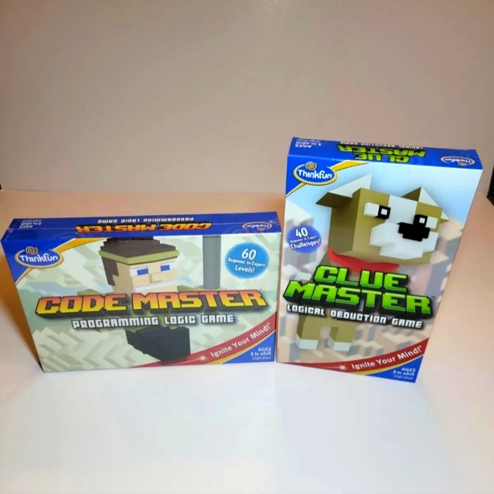 Thinkfun Code Master Programming Logic & Clue Master New Sealed Board Games /LOT